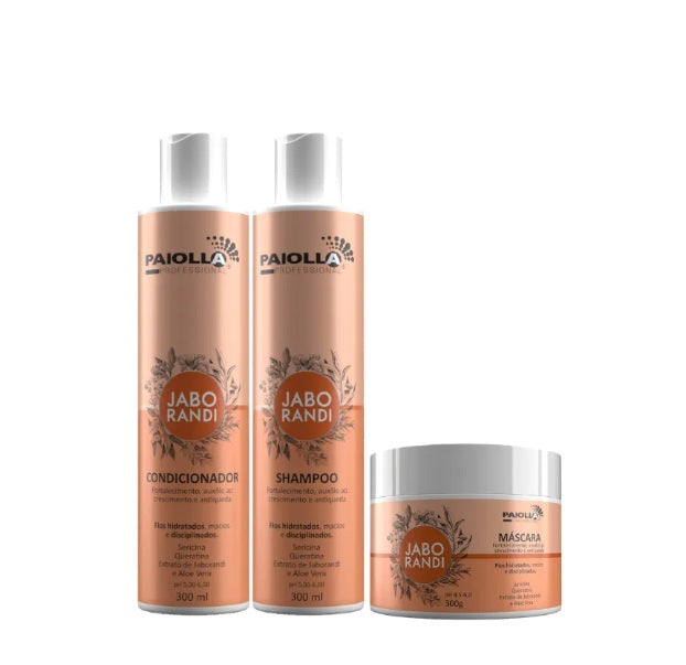 Paiolla Hair Care Kits Jaborandi Hair Growth Fortifying Home Care Anti Loss Control Kit 3 Itens - Paiolla