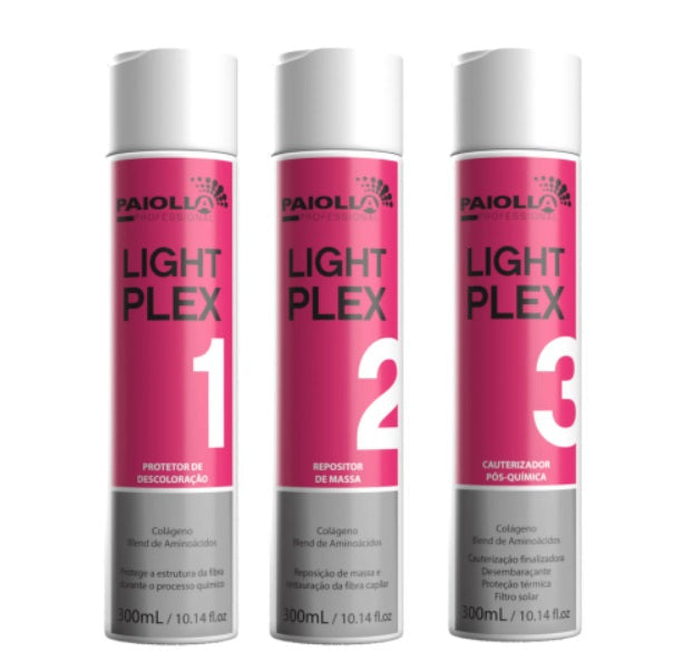 Paiolla Hair Care Kits Light Plex Discoloration Protector Hair Cauter Treatment Kit 3x300ml - Paiolla