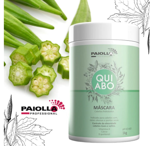 Paiolla Hair Care Quiabo Okra Moisturizing Hair Oiliness Control Shine Treatment Mask 1Kg - Paiolla
