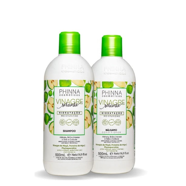 Phinna Hair Care Kits Apple Vinegar Sealant Amino Acids Coconut Hair Strengthening pH Control Kit 2x500ml  - Phinna