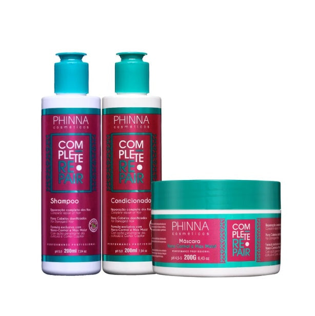 Phinna Hair Care Kits Complete Repair Nourishing Damaged Hair Treatment Home Care Kit 3x200 - Phinna
