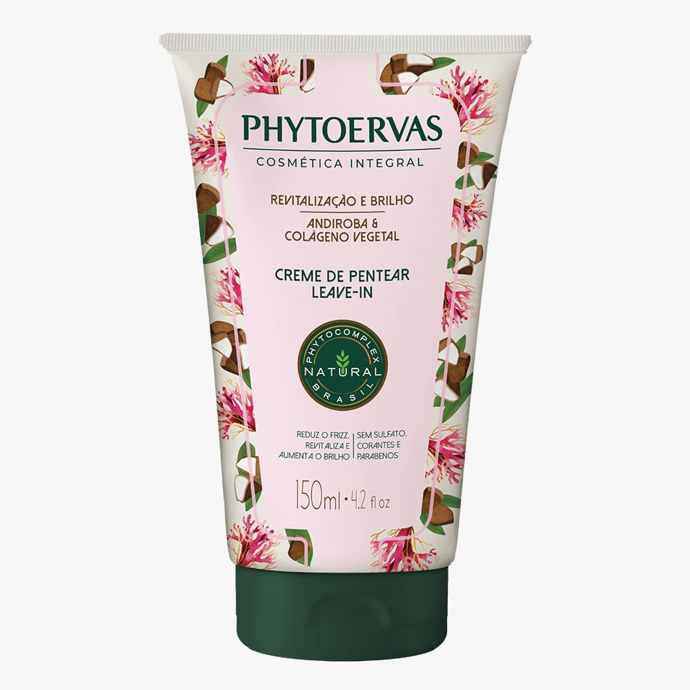 Phytoervas Hair Styling Products Phytoervas Cream of Combing Revitalization and Glow Andiroba and Collagen Vegetable 150ml