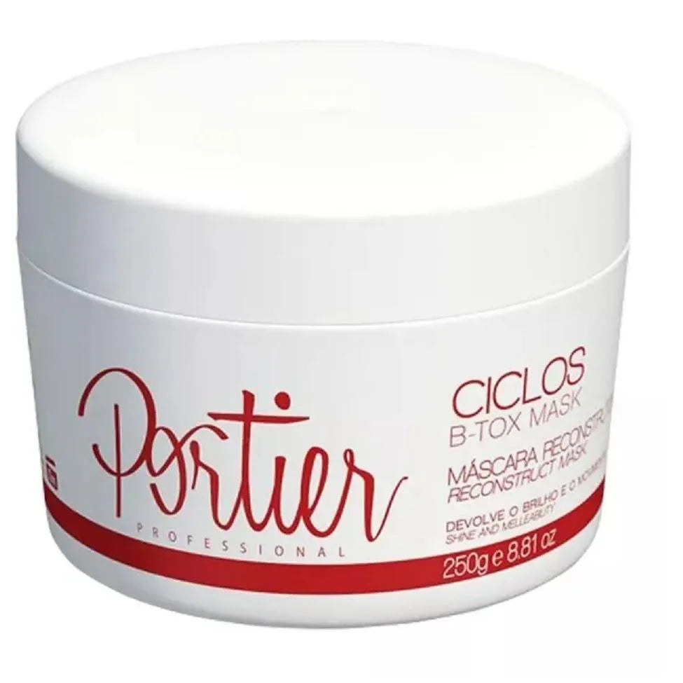 Portier Brazilian Hair Treatment Ciclos B-Tox Mask Volume Control Reconstructor Hair Shine Mask 250g - Portier