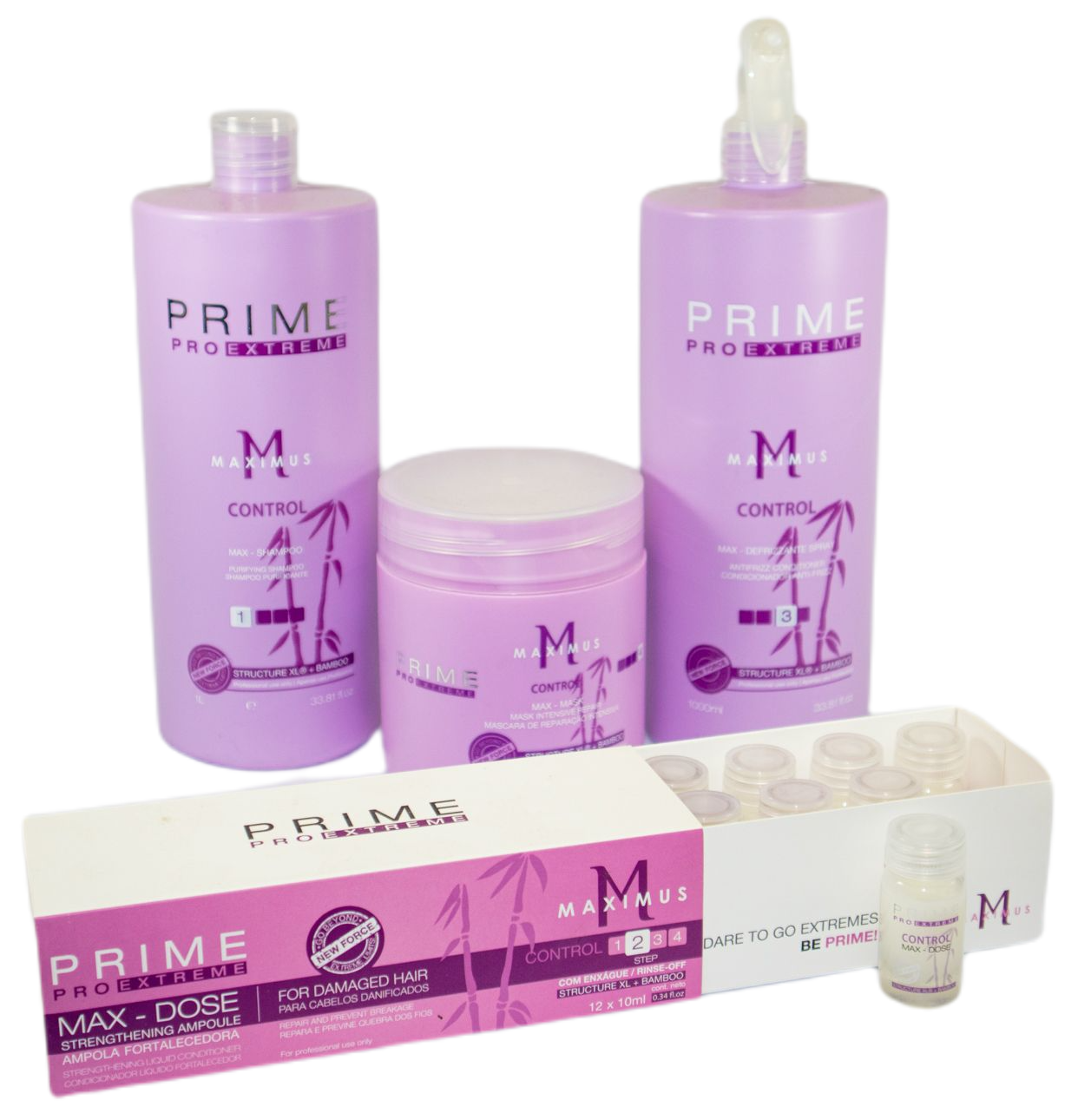 Prime Pro Extreme Brazilian Keratin Treatment Maximus Control Hair Treatment Kit 4 Products - Prime Pro