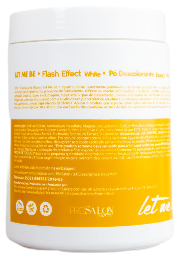 ProSalon Brazilian Keratin Treatment Let Me Be Flash Effect White 9 Tones Dust Free Bleaching Powder 400g - ProSalon