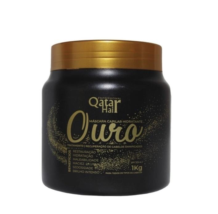 Qatar Hair Hair Mask Ouro Gold Bath Arginine D-Panthenol Collagen Hydration Mask 1Kg - Qatar Hair