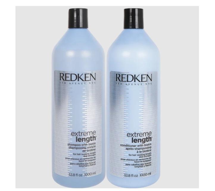 Redken Brazilian Keratin Treatment Extreme Length Biotin Castor Oil Hair Growth Treatment Kit 2x1000ml - Redken