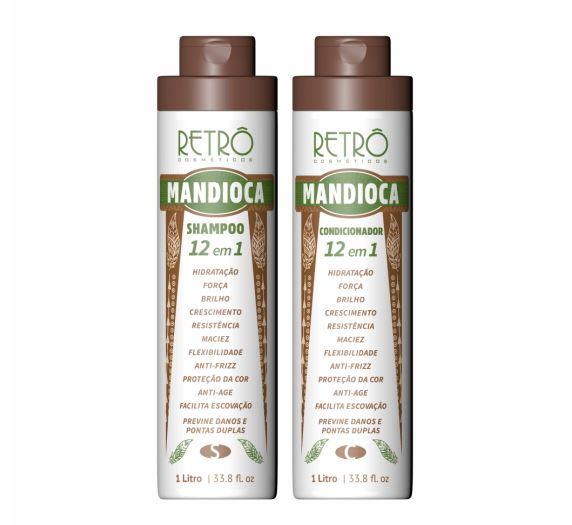 Retro Cosmetics Home Care Cassava Manioc 12 in 1 Hydration Strength Brightness Kit 2x1L - Retro Cosmetics