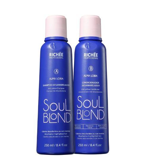Soul Blond Maintenance Kit de tratamiento de cuidado del cabello de uso diario para el hogar 2x250ml - Richée