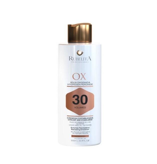 Rubelita Brazilian Keratin Treatment Creamy Stabilized Hair Bleaching OX Hydrogen Peroxide 30 Vol. 900ml - Rubelita