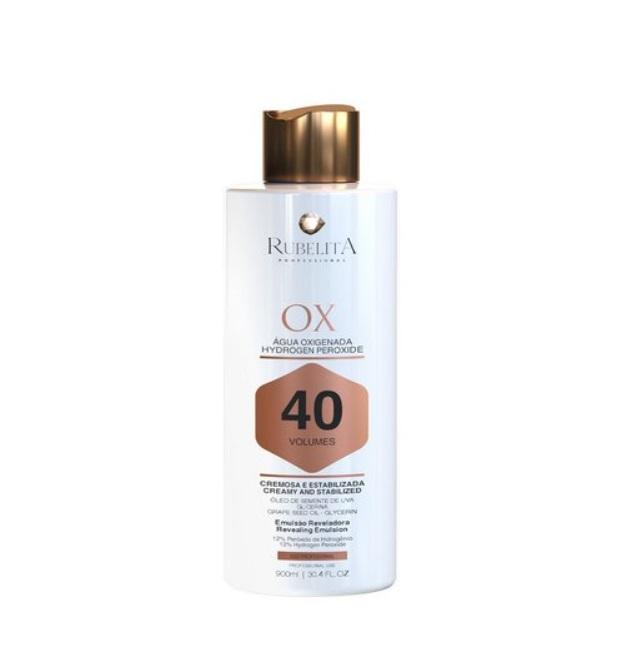 Rubelita Brazilian Keratin Treatment Creamy Stabilized Hair Bleaching OX Hydrogen Peroxide 40 Vol. 900ml - Rubelita