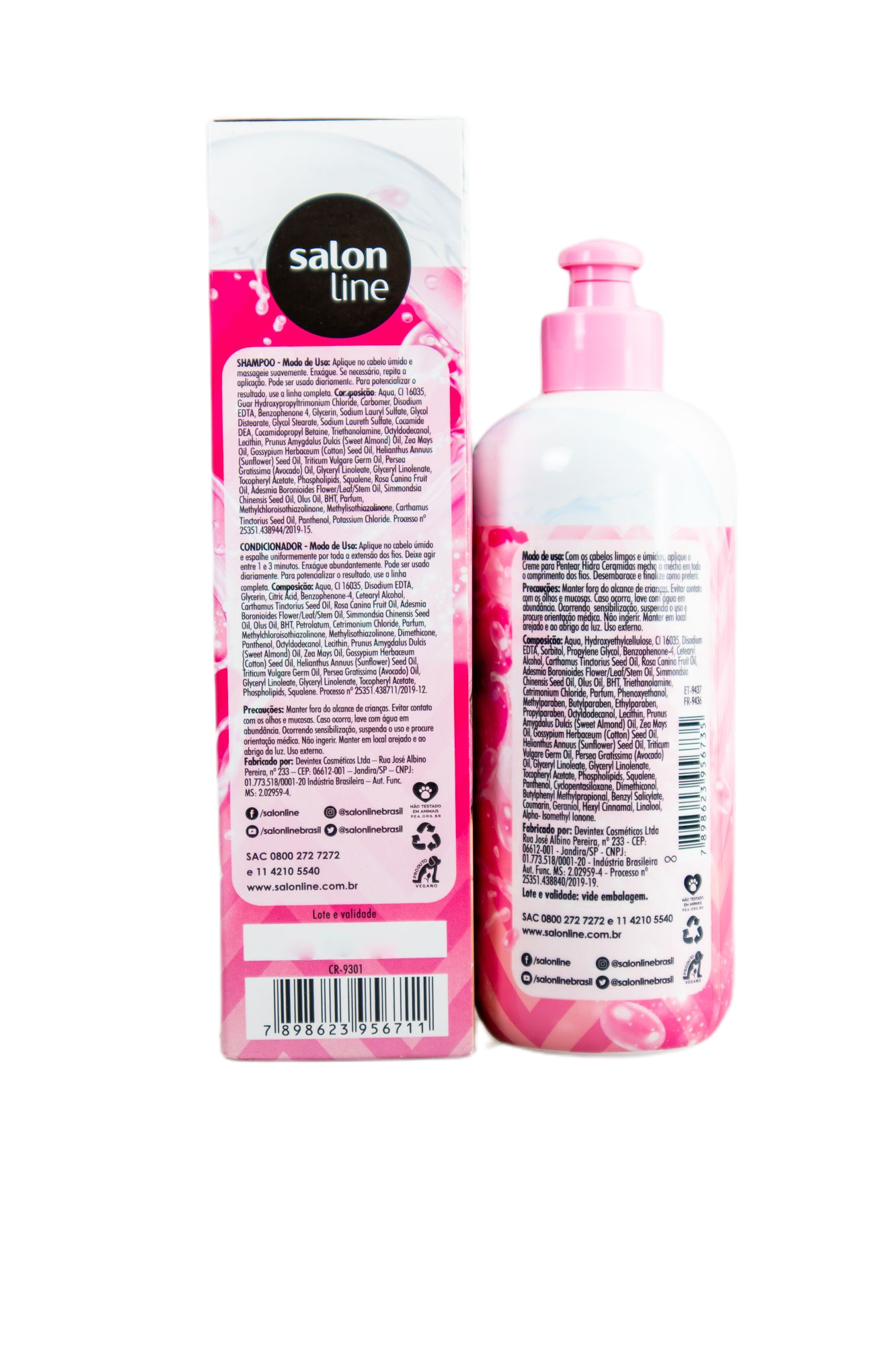 Salon Line Home Care Hydra Vegetable Ceramides Brightness Strenght Treatment Kit 3x300ml - Salon Line