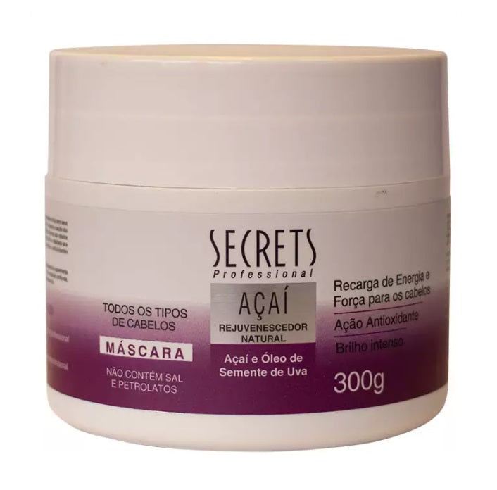 Secrets Hair Care Secrets Acai Açaí Antioxidant Intense Shine Recherge Treatment Mask 300g - Secrets