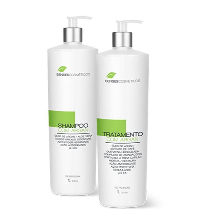 Senses Brazilian Keratin Treatment Argan Progressive Brush Smoothing Antioxidant Hair Treatment Kit 2x1L - Senses
