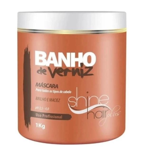 Shine Hair Hair Mask Banho de Verniz Varnish Bath Shine Softness Alignment Mask 1Kg - Shine Hair