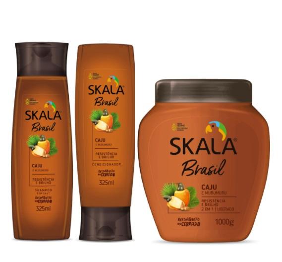 Skala Brazilian Keratin Treatment Brazil Cashew & Murumuru Vegan Nutrition Reconstruction Kit 3 Products   Skala