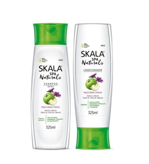 Skala Brazilian Keratin Treatment Spa Naturals Green Apple & Malva Rebuilding Shine Treatment Kit 2x325ml   Skala