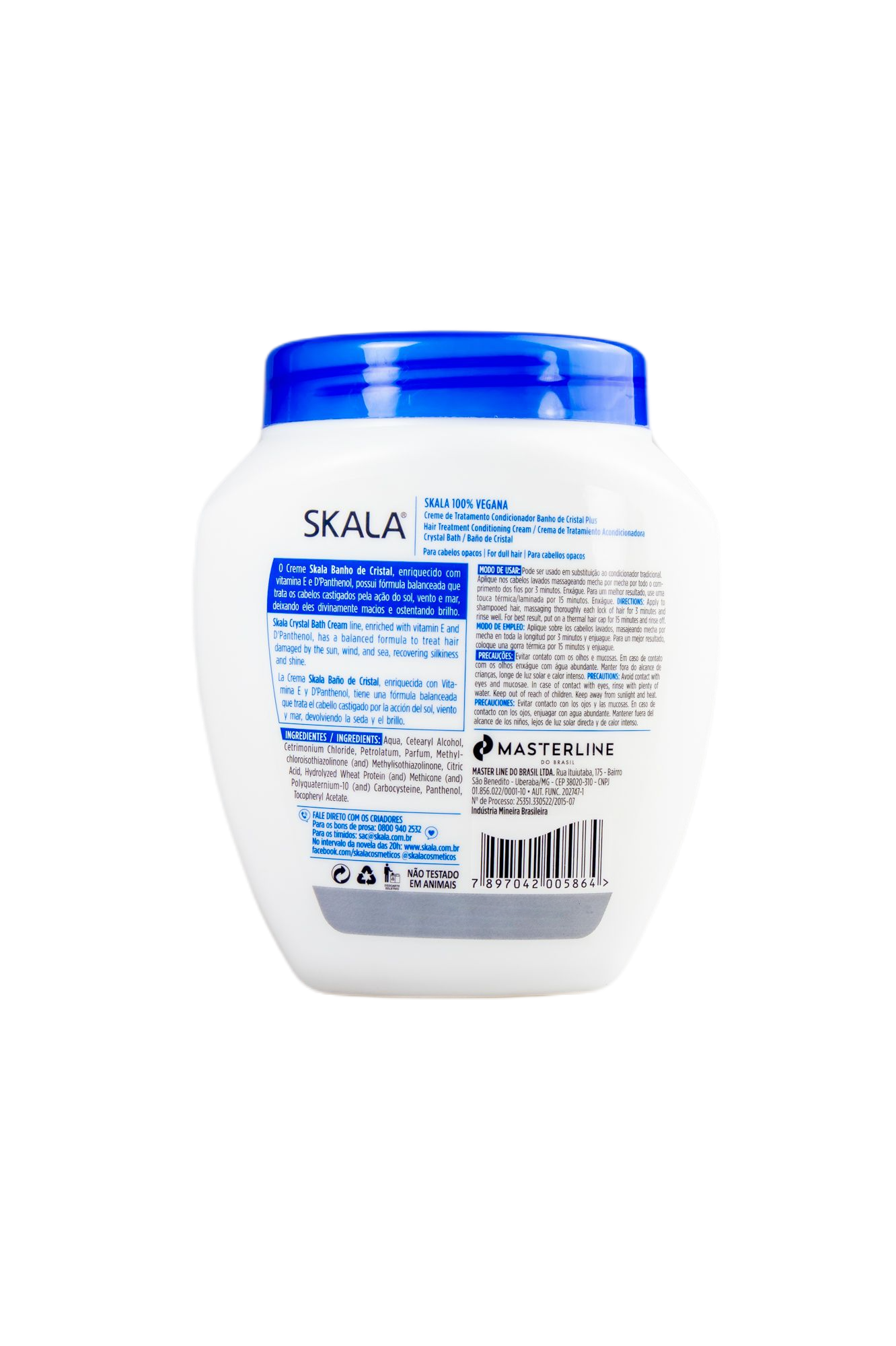 Skala Hair Mask Crystal Bath 3 Minutes Action Dull Hair Softness Treatment Cream 1kg - Skala