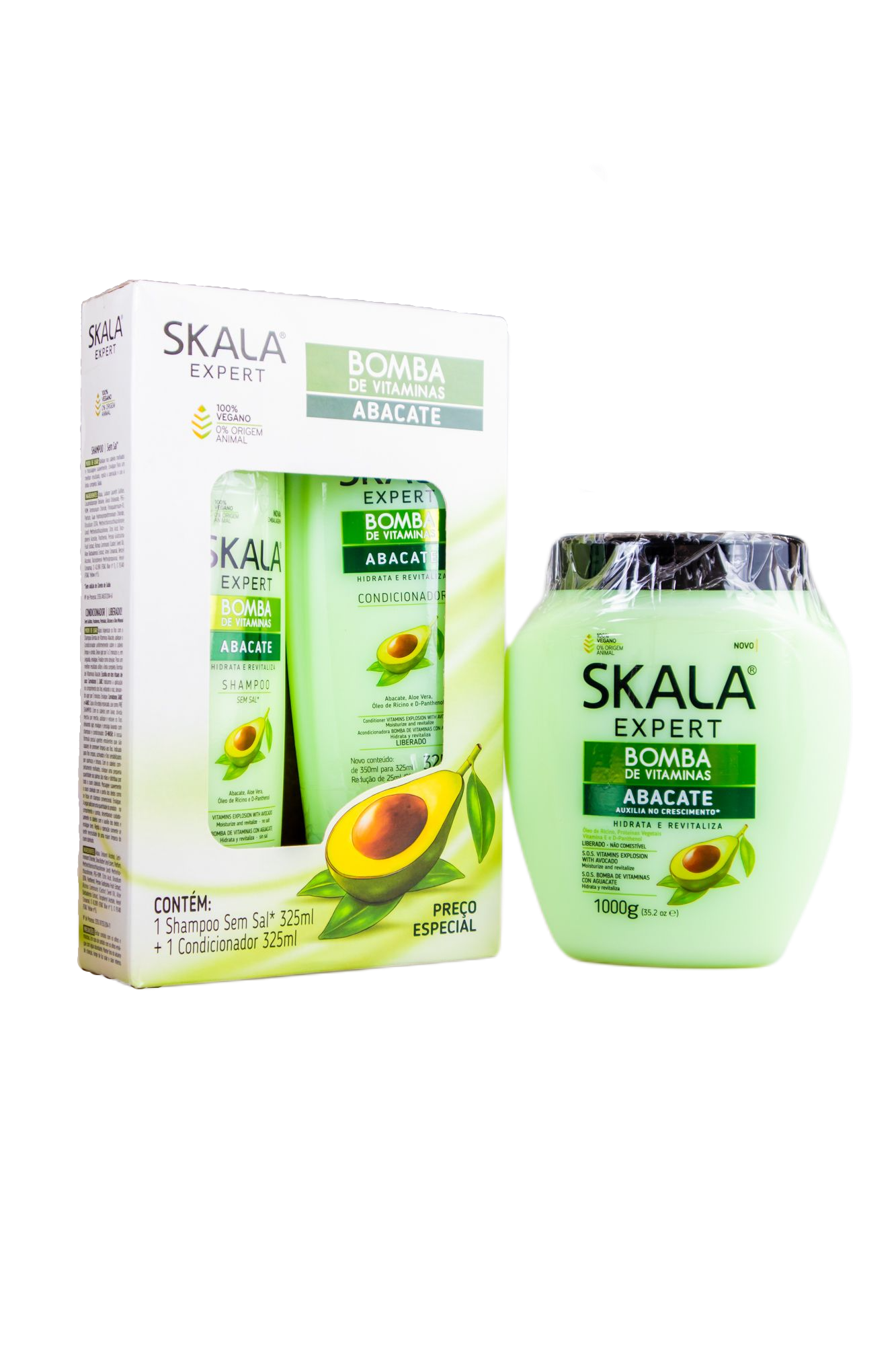 Skala Home Care Skala Expert Abacate Avocado Vegan Moisturising Revitalising Vitamin Pump Kit 3 Prod. - Skala