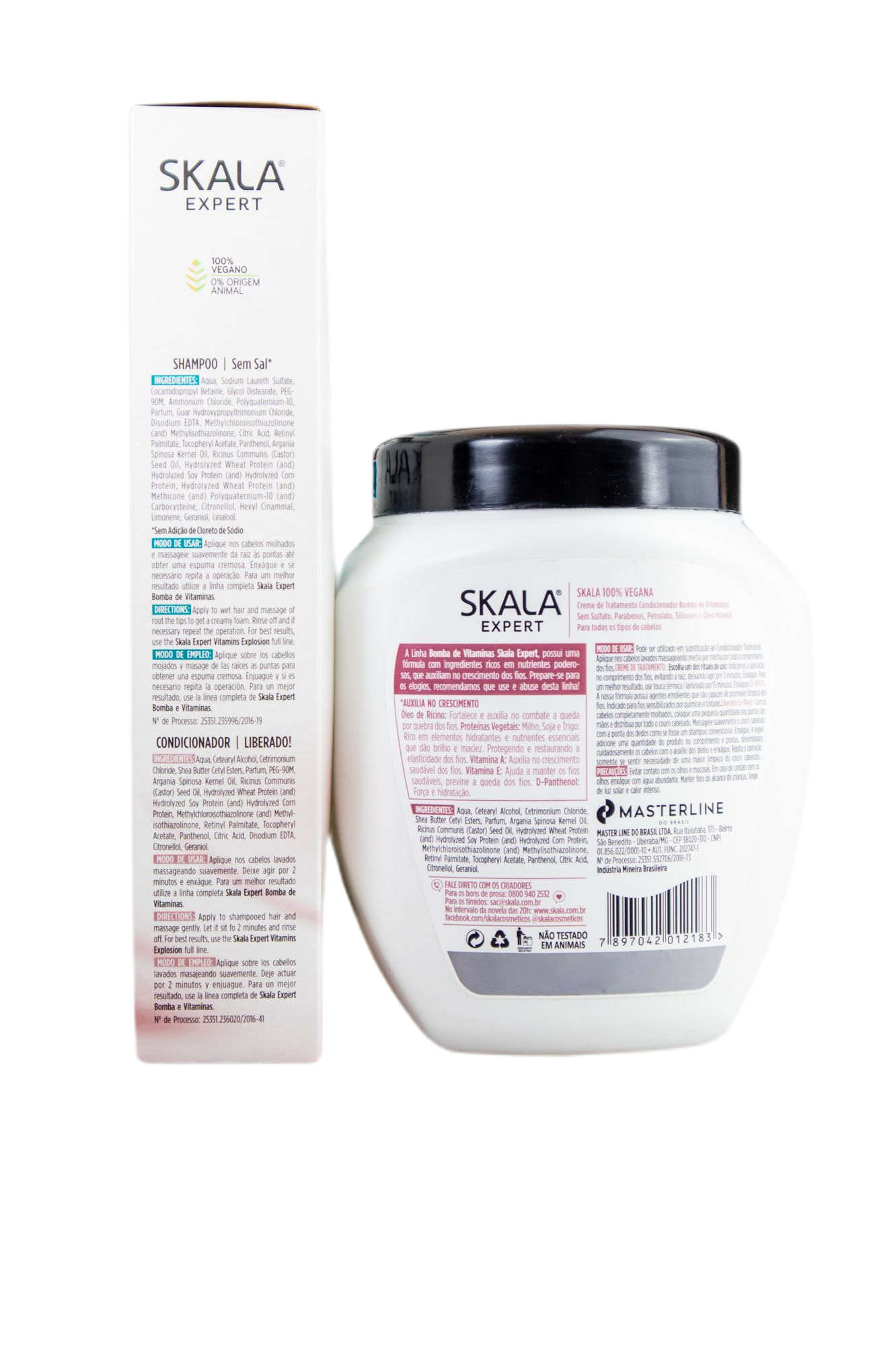 Skala Home Care Skala Expert Bomba de Vitaminas Vitamin Pump SOS Hair Growth Nutrition Treatment Kit 3 Products - Skala