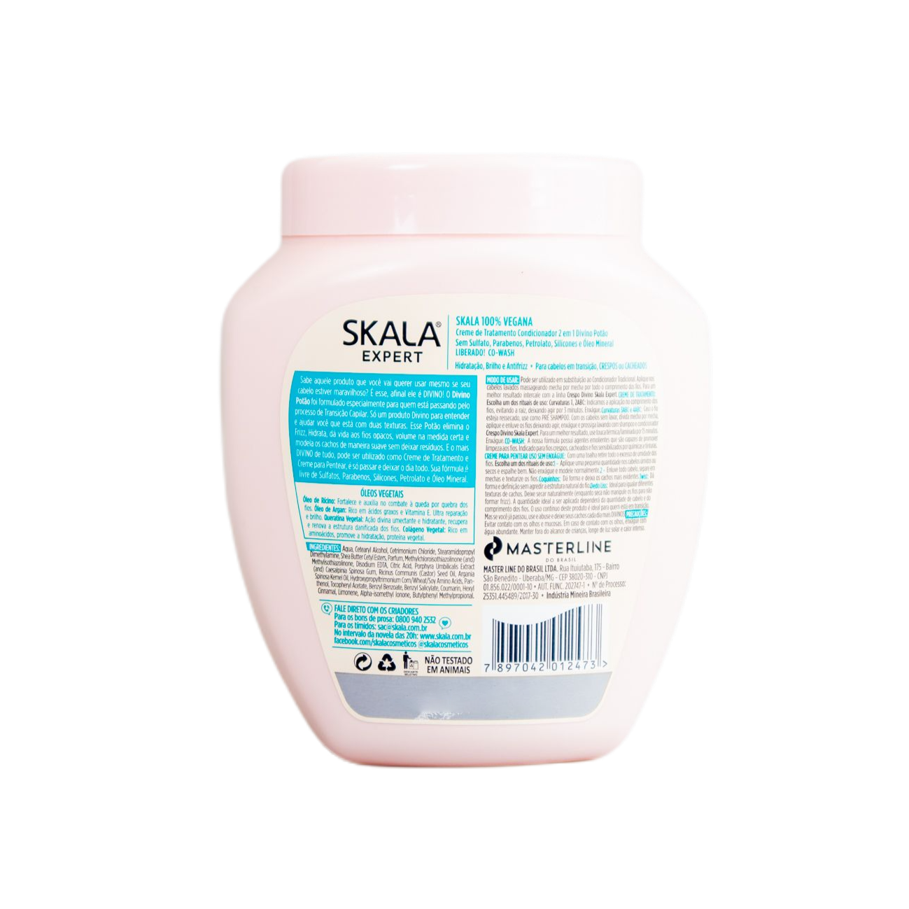 Skala Treatment Cream Divino Potão - 2 Em 1 - Creme Para Pentear + Creme Hidratante / Divine Potao - 2 1 - Combing Cream Moisturizer + Treatment Cream - Skala