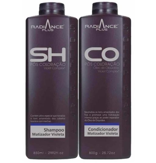 Soller Brazilian Keratin Treatment Post Coloring Violet Complex Radiance Plus Tinting Durability 2 Prod. - Soller