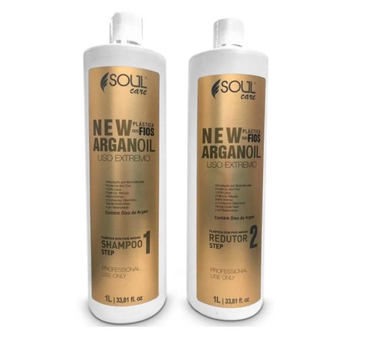 Soul Care Brazilian Keratin Treatment New Argan Oil Ojon Extreme Smooth Hair Plastic Treatment Kit 2x1L - Soul Care