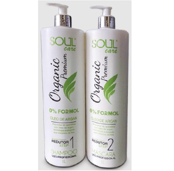 Soul Care Brazilian Keratin Treatment Organic Premium Progressive Brush Argan Oil Hair Reductor Kit 2x1L - Soul Care