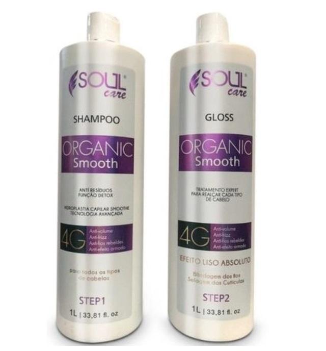 Soul Care Brazilian Keratin Treatment Professional Organic Absolut Smooth Glyoxylic Acid Shielding Kit 2x1 - Soul Care