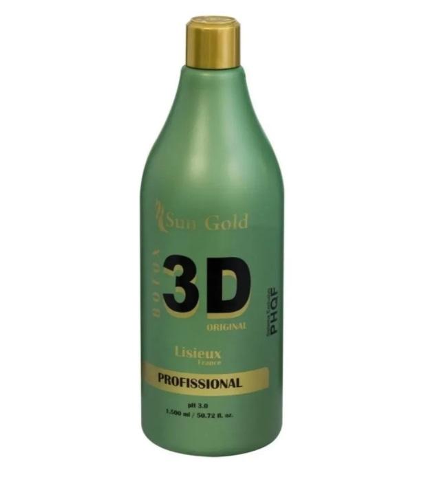 Sun Gold Brazilian Keratin Treatment 3D Botox Lisieux Nano Emulsion Amino Silicone Softness Treatment 1L - Sun Gold