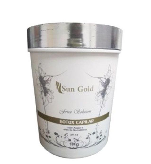 Sun Gold Brazilian Keratin Treatment New Life Macadamia Argan Hair Volume Reducer Moisturizing Botox 1Kg - Sun Gold