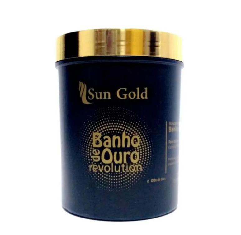 Sun Gold Hair Mask Revolution Gold Bath Ojon Oil Hydration Nourishing Shine Mask 1Kg - Sun Gold