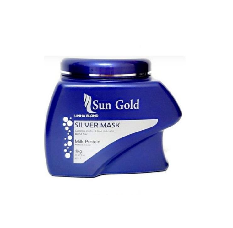 Sun Gold Hair Mask Silver Blond Platinum Gray Tinting Neutralizing Milk Protein Mask 1Kg - Sun Gold