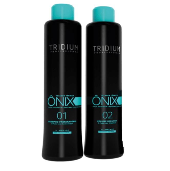 Tridium Brazilian Keratin Treatment Onyx Thermal Sealing Amino Acids Anti Frizz Hydration Treatment 2x1L - Tridium