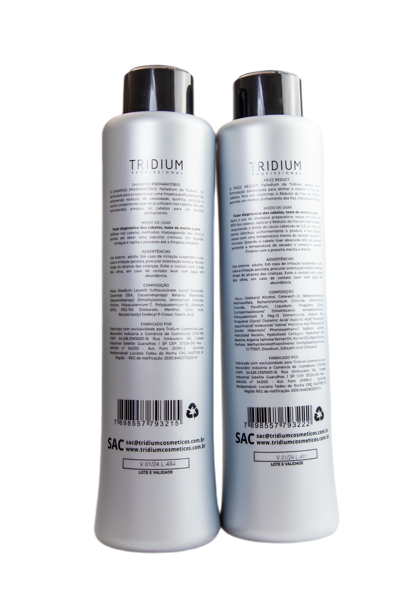 Tridium Brazilian Keratin Treatment Palladium Frizz Reduction Progressive Brush Alignment Treatment 2x1L - Tridium