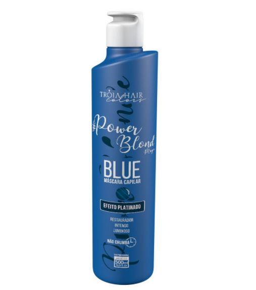 Troia Hair Brazilian Keratin Treatment Blond Blue Platinum Effect Tinting Softness Restructuring Mask 500ml - Troia Hair