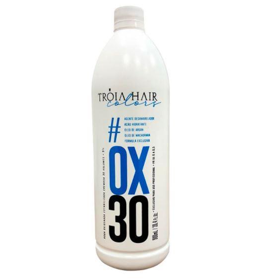 Troia Hair Brazilian Keratin Treatment Moisturizer Oxidizing Emulsion Argan Macadamia OX 30 Vol. 9% 900ml - Troia Hair
