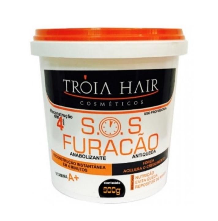 Troia Hair SOS Furacão Hurricane 4 Minutes Reconstruction Anti Frizz Mask 1Kg - Troia Hair