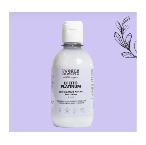 Twoone Onetwo Conditioners Platinum Effect Violet Pigment Blond Vegan Conditioner 250ml - Twoone Onetwo