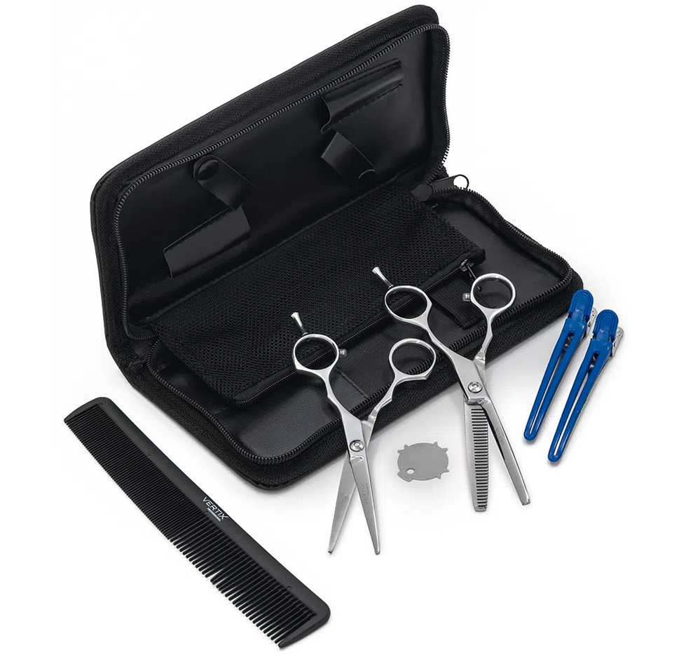 Vertix hair shear Essential Kit 2 Scissors. 1 Comb And 2 Hair Clips Hair Shear  - Vertix Professional