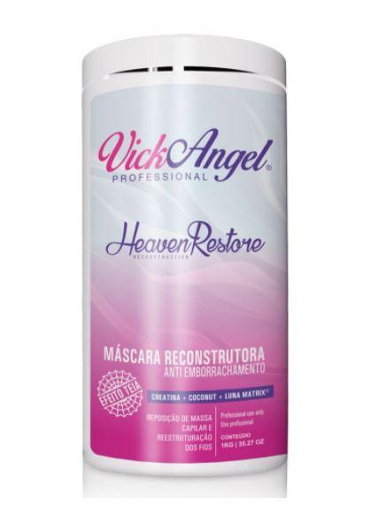 Vick Angel Brazilian Keratin Treatment Heaven Restore Reconstruction Web Effect Anti Rubbering Mask 1Kg - Vick Angel