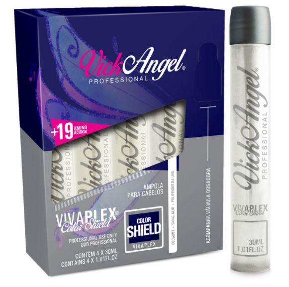 Vick Angel Brazilian Keratin Treatment Viva Plex Color Shield 19 Amino Acids Complex Ampoules 4x30ml  - Vick Angel