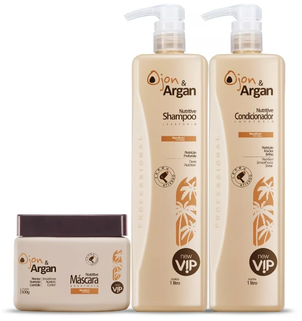 VIP Brazilian Keratin Treatment Ojon & Argan Treatment Kit 3 Products - VIP