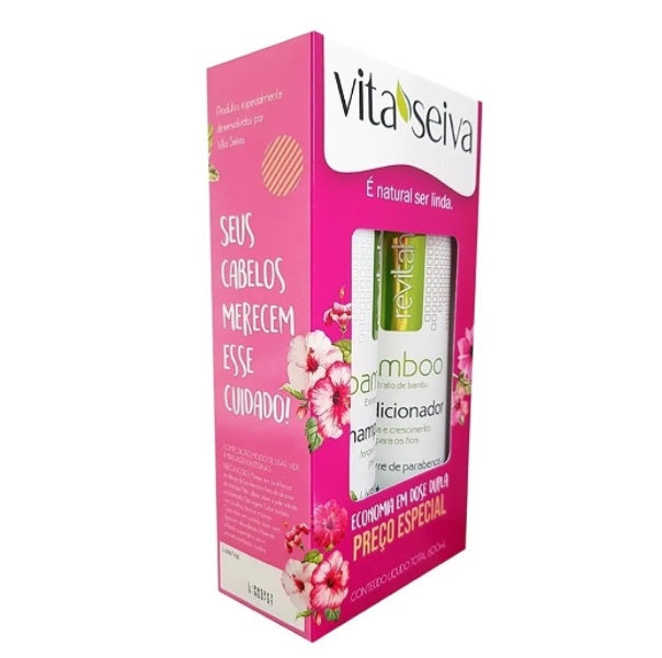 Vita Seiva Shampoo & Conditioner Bamboo Revitah Strenghtening Nourishing Treatment Hair Kit 2x300ml - Vita Seiva