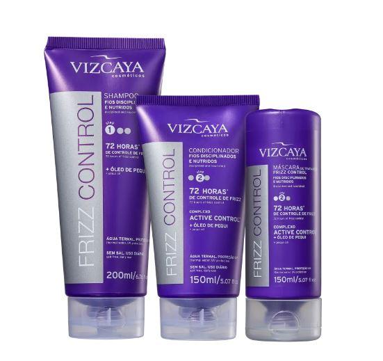 Vizcaya Brazilian Keratin Treatment Frizz Control D-Panthenol Creatine Ojon Pequi Oils Treatment Kit 3 Prod. - Vizcaya