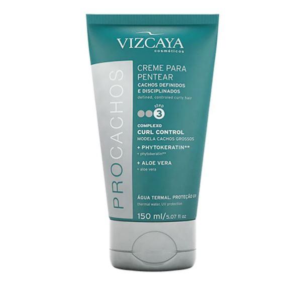 Vizcaya Brazilian Keratin Treatment ProCachos Curl Control Complex Curly Wavy Hair Combing Cream 150ml - Vizcaya