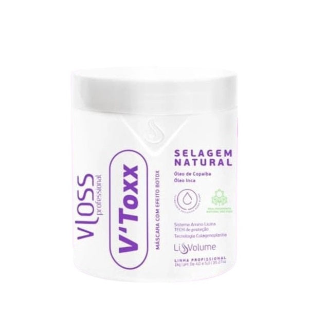 Vloss Hair Straighteners Vtoxx Natural Sealing Hair Moisturizing Smoothing Treatment 1kg - Vloss