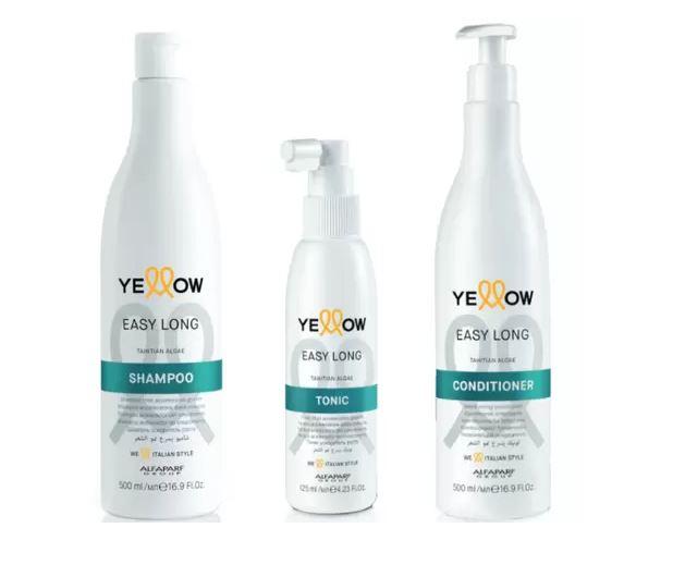 Yellow Brazilian Keratin Treatment Easy Long Hair Growth Strengthening Tahitian Algae Treatment Kit 3 Prod. - Yellow