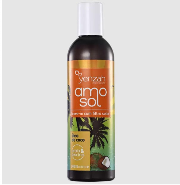 Yenzah Hair Care Amo Sol Coconut Post Sun Solar Beach Pool Protection Leave-in 240ml - Yenzah