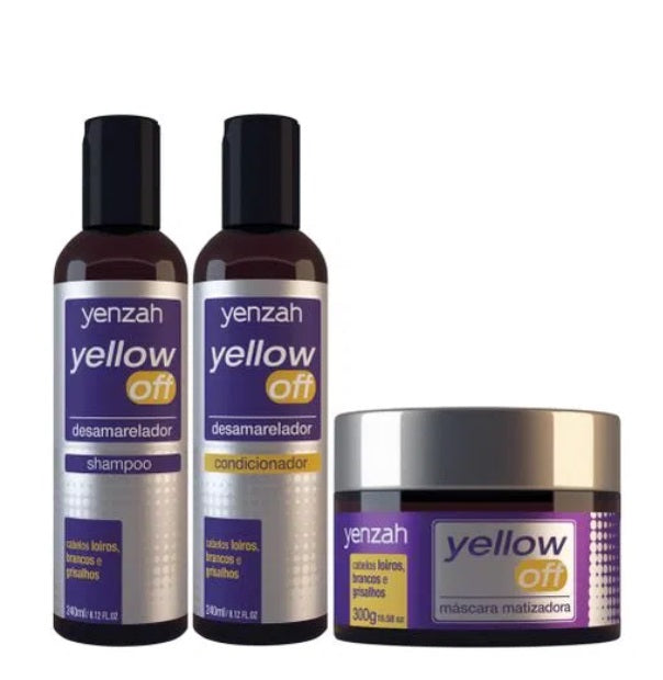 Yenzah Hair Care Kits Yellow Off Blond Hair Neutralizing Moisturizing Treatment Kit 3 Itens - Yenzah